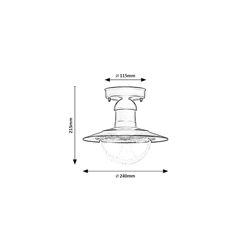 Brilagi - Vonkajšie stropné svietidlo MOLDE 1xE27/60W IP44 čierna