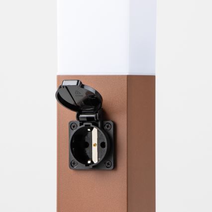 BRILAGI - Vonkajšia lampa s 2 zásuvkami SCHUKO NOVA 1xE27/15W/230V 40 cm IP44 hnedá