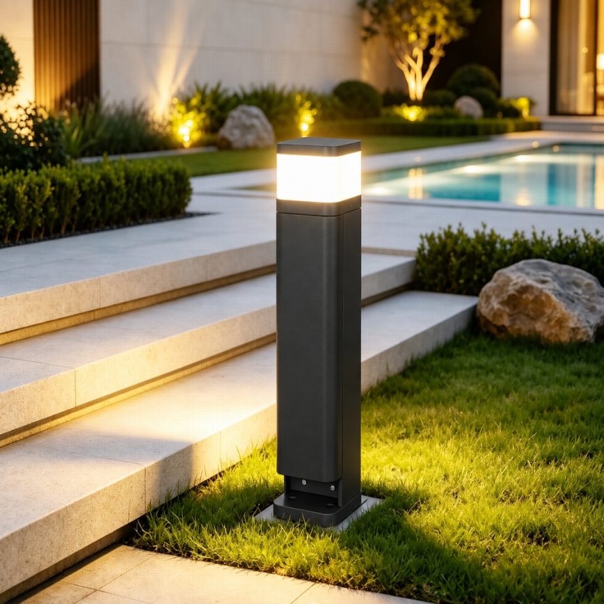 BRILAGI - Vonkajšie svietidlo s 2 zásuvkami SCHUKO PILLAR 1xG9/11W/230V IP44 čierne