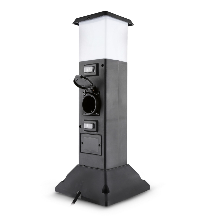 Brilagi - Vonkajšie svietidlo so 2 zásuvkami SCHUKO 1xE14/15W/230V IP44 čierne