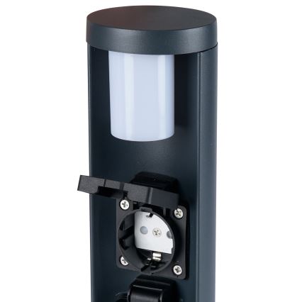 Brilagi - Vonkajšia lampa s 2 zásuvkami SCHUKO PILLAR 1xG9/11W/230V IP44 antracit