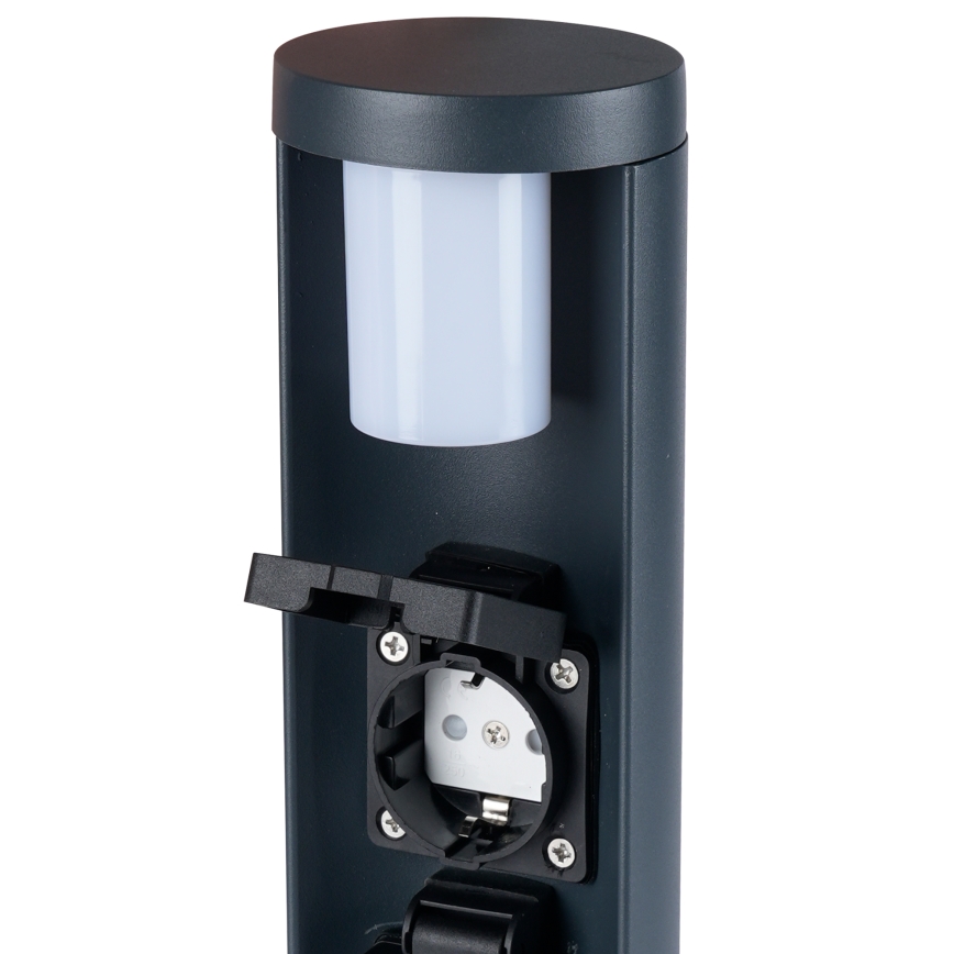 Brilagi - Vonkajšia lampa s 2 zásuvkami SCHUKO PILLAR 1xG9/11W/230V IP44 antracit