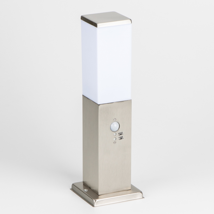 BRILAGI - Vonkajšie svietidlo so senzorom NOVA 1xE27/15W/230V 40 cm IP44 matný chróm