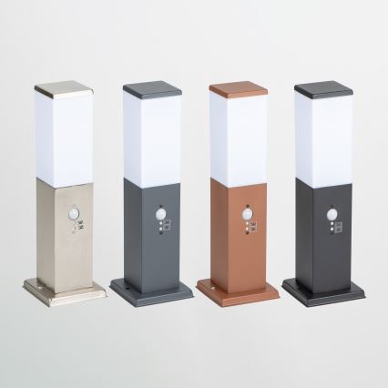 BRILAGI - Vonkajšie svietidlo so senzorom NOVA 1xE27/15W/230V 40 cm IP44 matný chróm