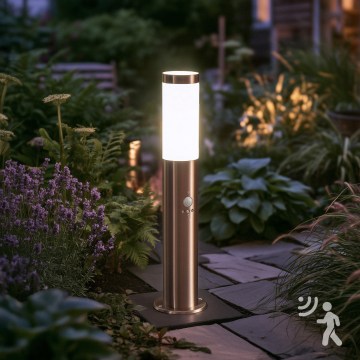 BRILAGI - Vonkajšie svietidlo so snímačom pohybu ELIA 1xE27/20W/230V IP44 50 cm matný chróm