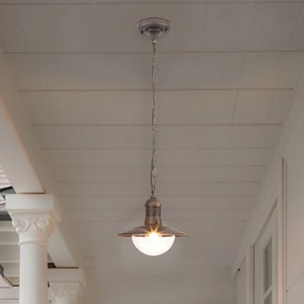 Brilagi - Vonkajšie závesné svietidlo MOLDE 1xE27/60W IP44 bronzová/patina