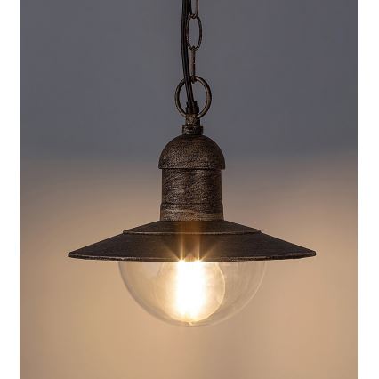 Brilagi - Vonkajšie závesné svietidlo MOLDE 1xE27/60W IP44 bronzová/patina