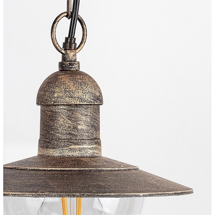 Brilagi - Vonkajšie závesné svietidlo MOLDE 1xE27/60W IP44 bronzová/patina