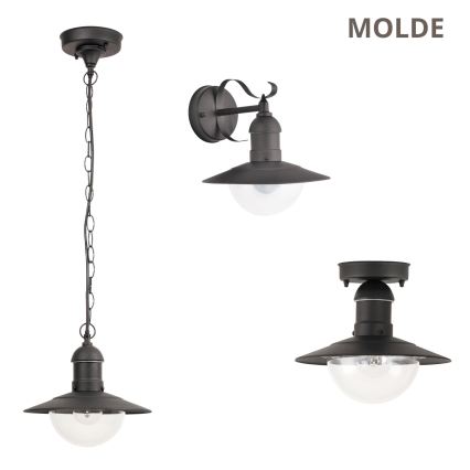 Brilagi - Vonkajšie závesné svietidlo MOLDE 1xE27/60W IP44 čierne