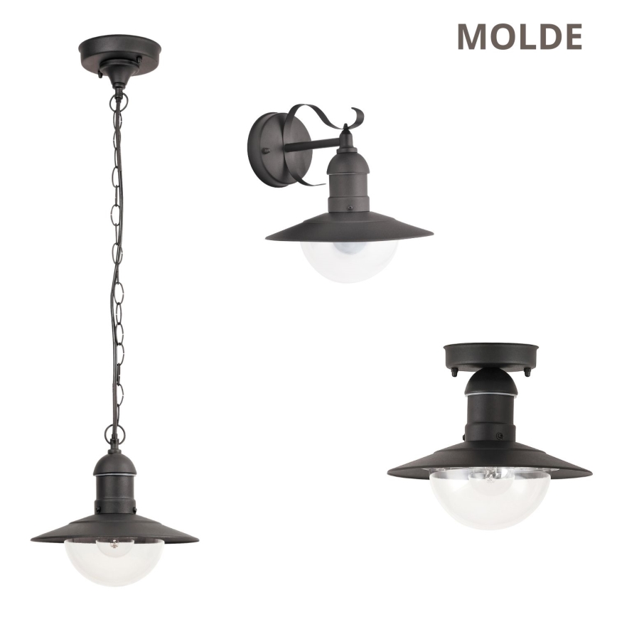 Brilagi - Vonkajšie závesné svietidlo MOLDE 1xE27/60W IP44 čierne