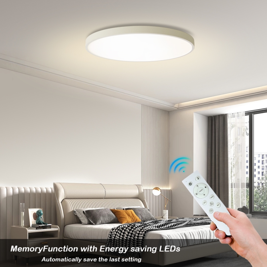 Brilagi - Stmievateľné LED stropné svietidlo POOL SMART 100W/230V, 3000-6000K, pr. 80 cm, biele + diaľkové ovládanie
