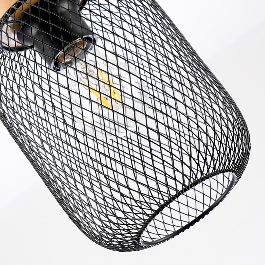 Brilagi - Závesné svietidlo na kábli BASKLITE 1xE27/15W/230V kaučukovník/čierna