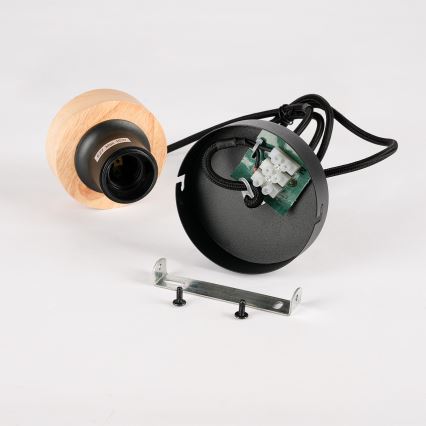 Brilagi - Závesné svietidlo na kábli BASKLITE 1xE27/15W/230V kaučukovník/čierna