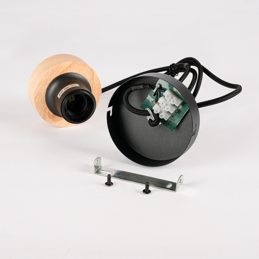 Brilagi - Závesné svietidlo na kábli BASKLITE 1xE27/15W/230V kaučukovník/čierna