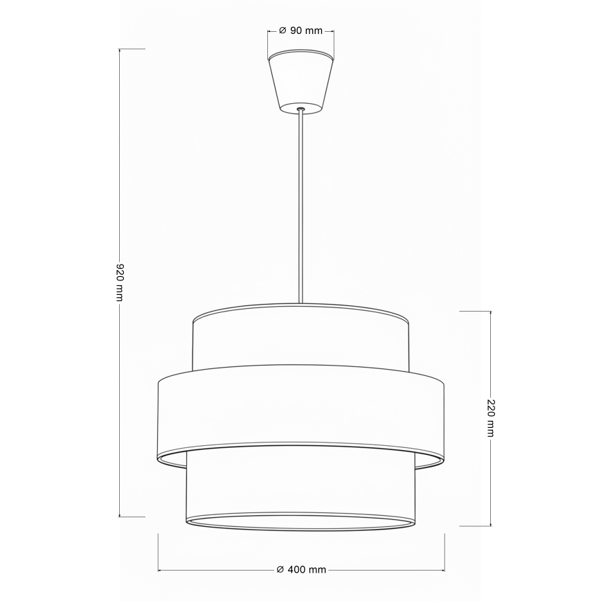Brilagi - Závesné svietidlo na lane SPACE 1xE27/60W/230V pr. 40 cm béžové/krémové