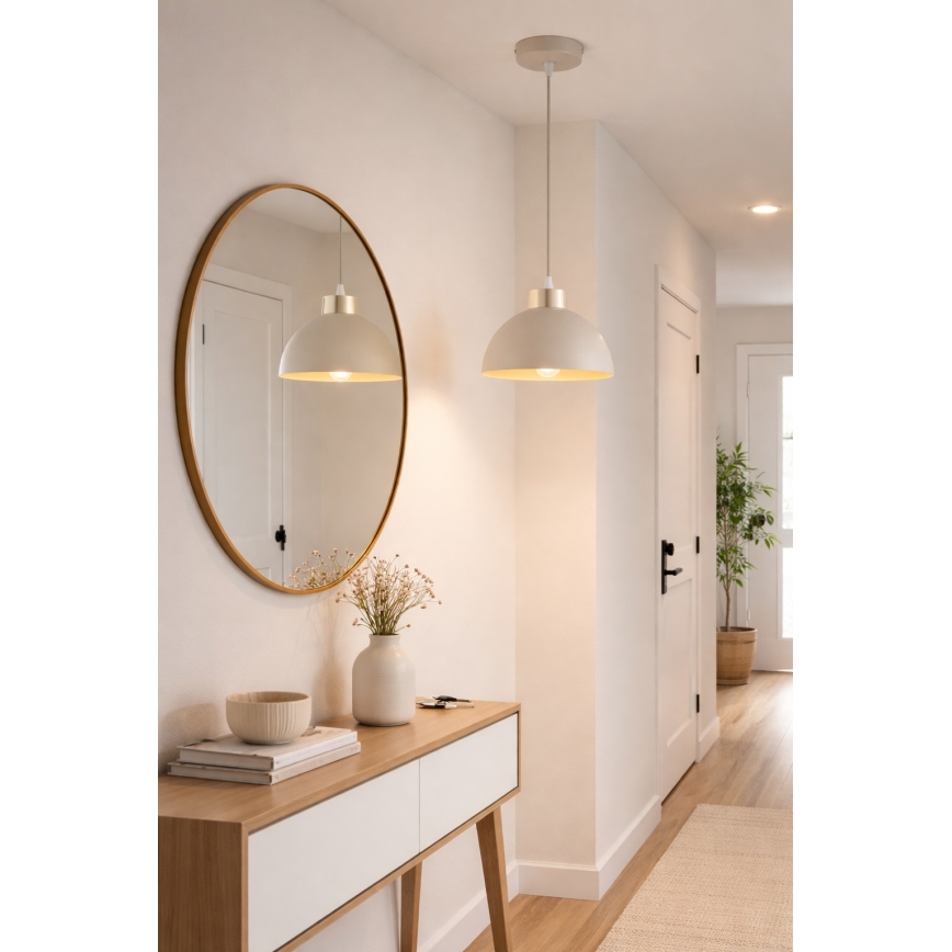 Brilagi - Závesné svietidlo na lanku 1xE27/60W/230V pr. 18 cm béžová/zlatá