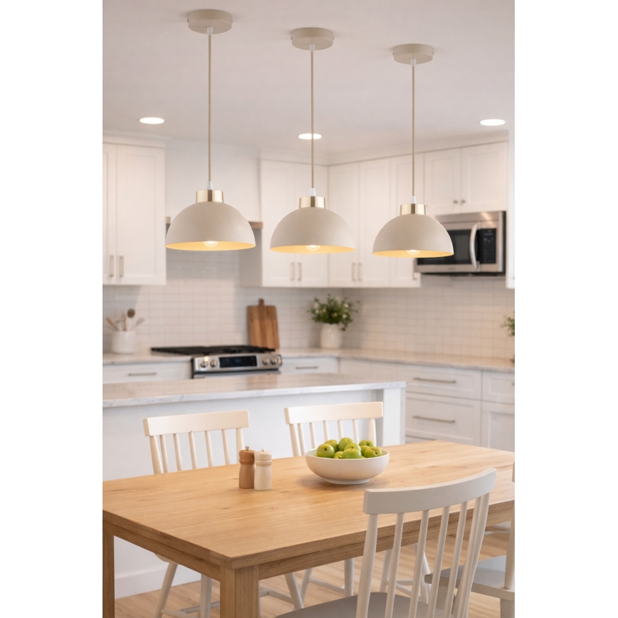 Brilagi - Závesné svietidlo na lanku 1xE27/60W/230V pr. 18 cm béžová/zlatá