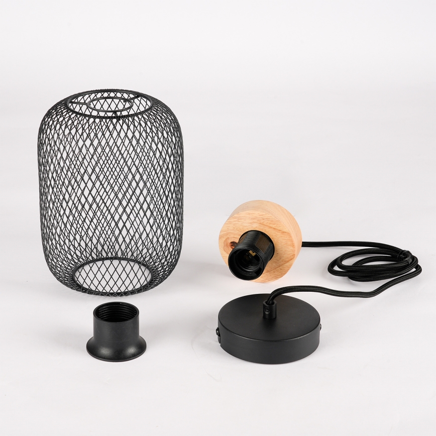 Brilagi - Závesné svietidlo na lanku BASKLITE 1xE27/15W/230V drevo/čierna