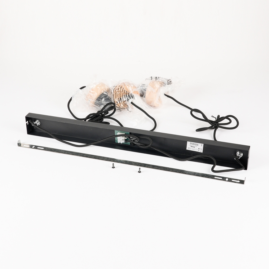 Brilagi - Závesné svietidlo na lanku BASKLITE 3xE27/15W/230V drevo/čierna