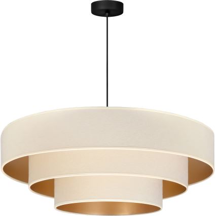 Brilagi - Závesné svietidlo na lanku LUNETA 3xE27/60W/230V pr. 80 cm krémová/zlatá