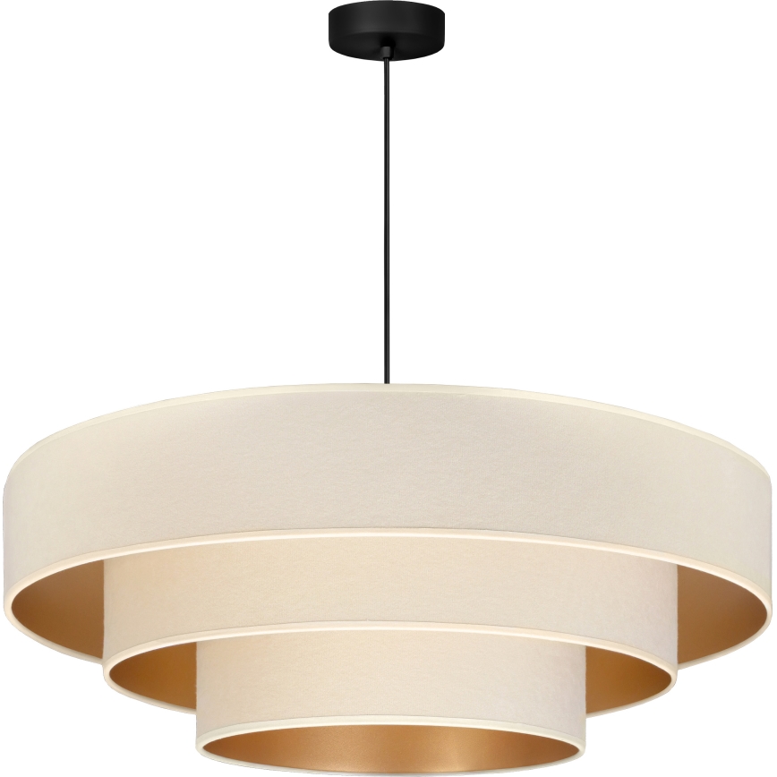 Brilagi - Závesné svietidlo na lanku LUNETA 3xE27/60W/230V pr. 80 cm krémová/zlatá