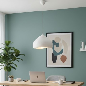 Brilagi - Závesné svietidlo na lanku WABI SABI 1xE27/40W/230V pr. 32 cm biela