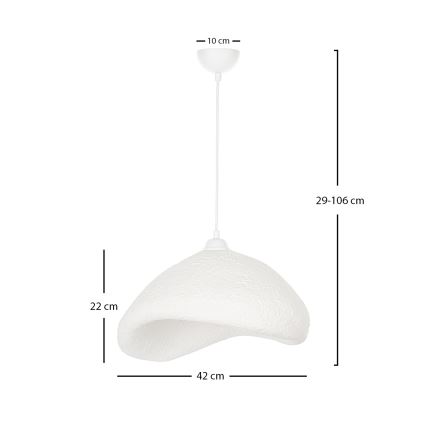 Brilagi - Závesné svietidlo na lanku WABI SABI 1xE27/40W/230V pr. 42 cm biela