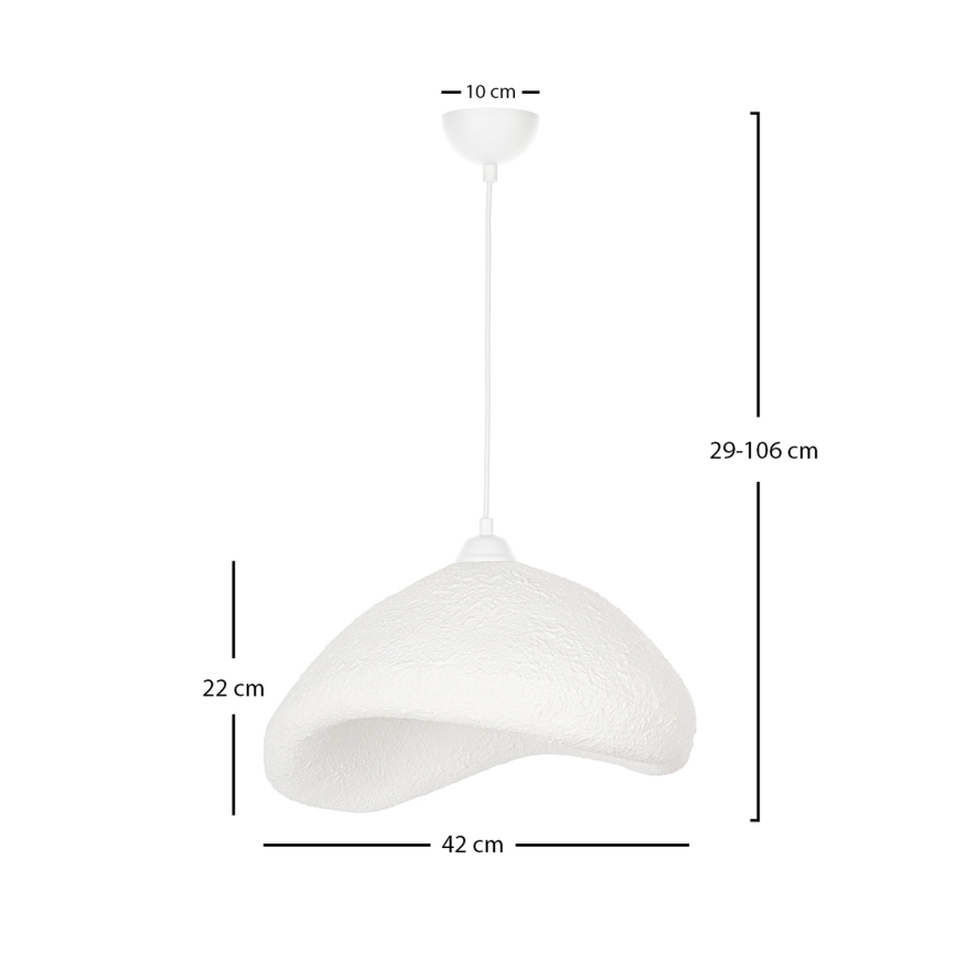 Brilagi - Závesné svietidlo na lanku WABI SABI 1xE27/40W/230V pr. 42 cm biela