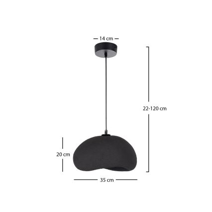 Brilagi - Závesné svietidlo na lanku WABI SABI 1xE27/40W/230V priemer 35 cm čierna