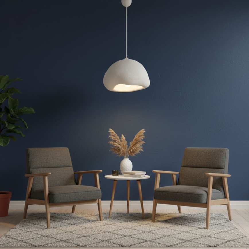 Brilagi - Závesné svietidlo na lanku WABI SABI 1xE27/40W/230V priemer 42 cm biela