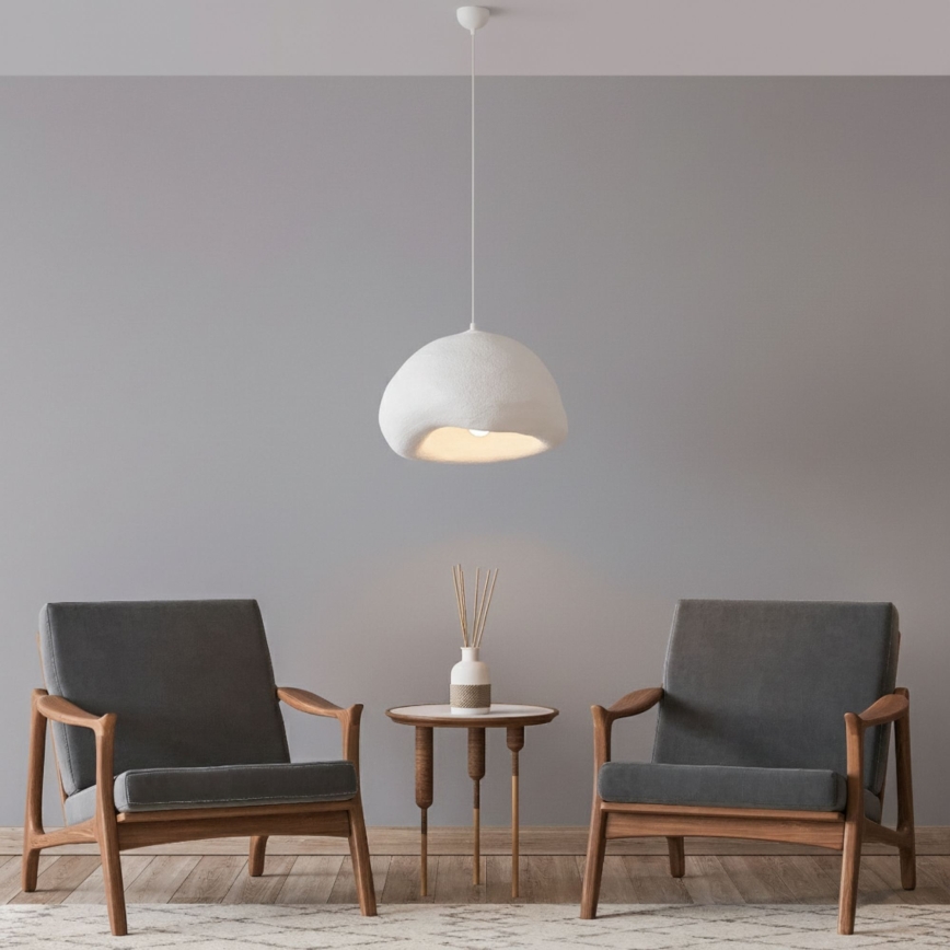 Brilagi - Závesné svietidlo na lanku WABI SABI 1xE27/40W/230V priemer 42 cm biela