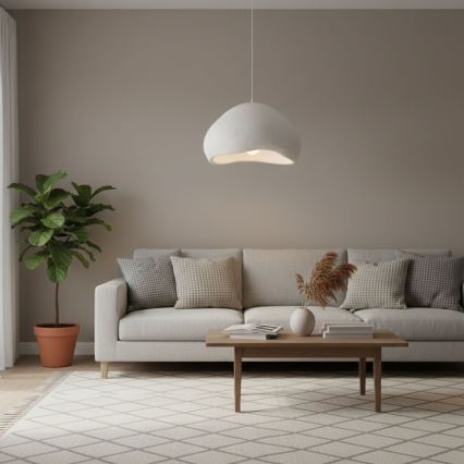 Brilagi - Závesné svietidlo na lanku WABI SABI 1xE27/40W/230V priemer 50 cm biela