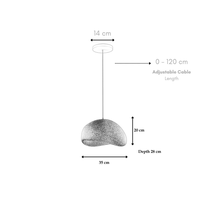 Brilagi - Závesné svietidlo na lanku WABI SABI 1xE27/40W/230V sivé