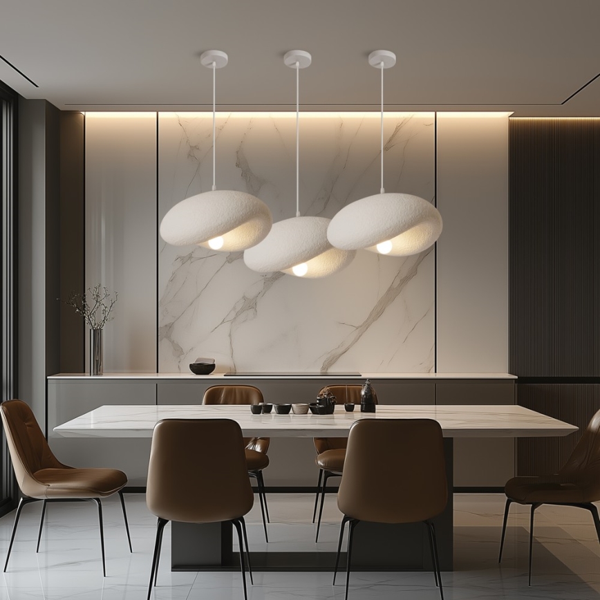 BRILAGI - Závesné svietidlo na lanku WABI SABI 1xE27/60W/230V, priemer 40 cm, biela