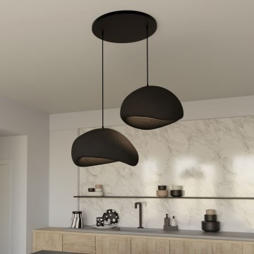 Brilagi - Závesné svietidlo na lanku WABI SABI 2xE27/40W/230V pr. 60 cm čierne