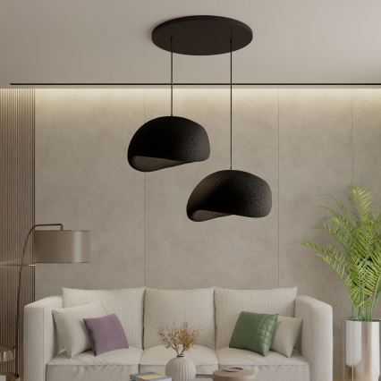 Brilagi - Závesné svietidlo na lanku WABI SABI 2xE27/40W/230V pr. 60 cm čierne
