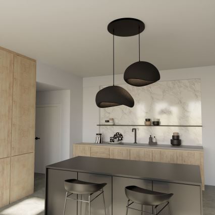 Brilagi - Závesné svietidlo na lanku WABI SABI 2xE27/40W/230V pr. 60 cm čierne