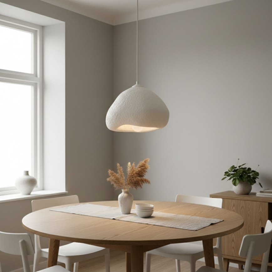 Brilagi - Závesné svietidlo WABI SABI na lanku 1xE27/40W/230V pr. 32 cm biele