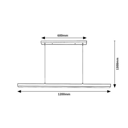 Brilagi - Závesný LED luster na lanku AXIS LED/30W/230V 120 cm čierny