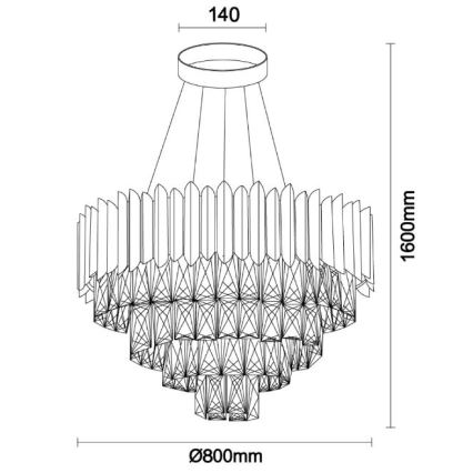 Brilagi - Závesný luster CARLOS 11xE14/40W/230V pr. 80 cm