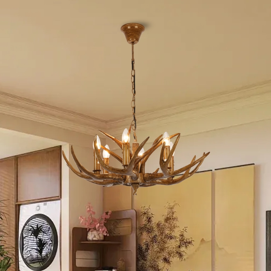 Brilagi - Závesný luster DEER na reťazi 6xE14/10W/230V pr. 70 cm