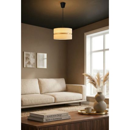 Brilagi - Závesný luster DUO-DUO na lanku 1xE27/60W/230V pr. 40 cm krémová/zlatá