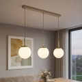 Brilagi - Závesný luster MILO na lanku 3xE27/60W/230V béžová/zlatá