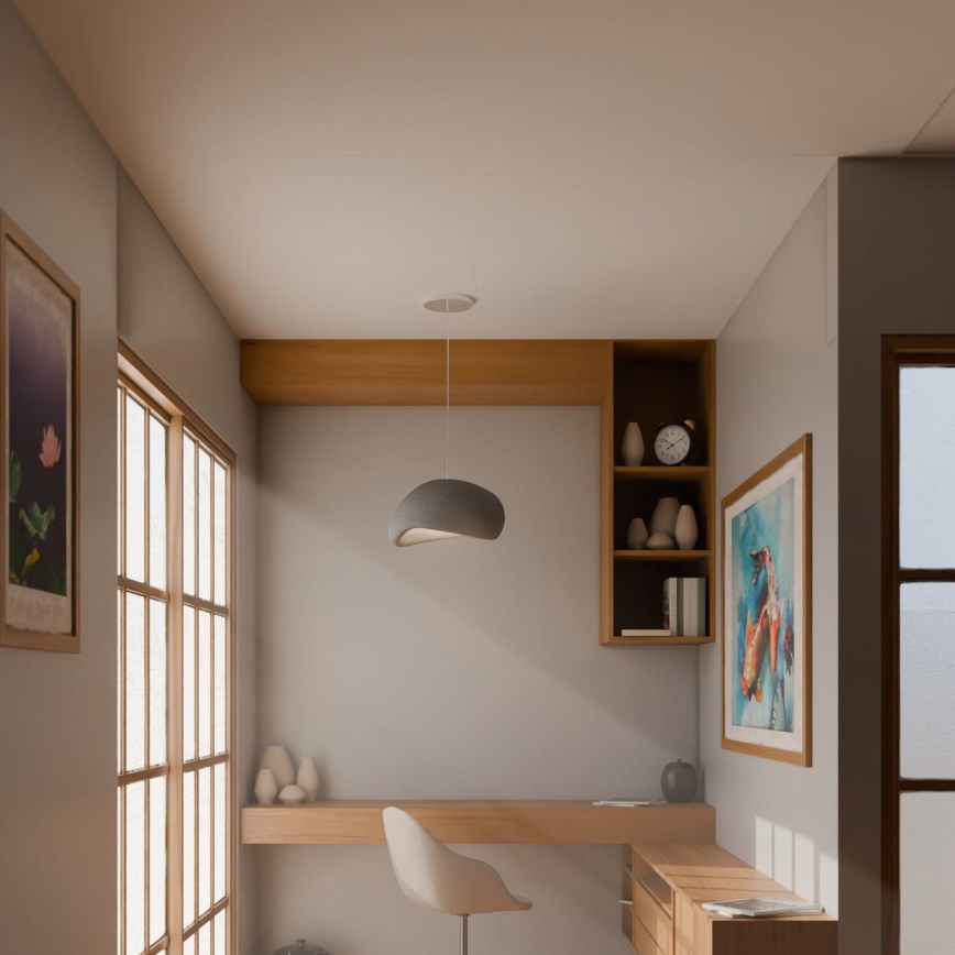 Brilagi - Závesný luster na kábli WABI SABI 1xE27/40W/230V priemer 35 cm sivý