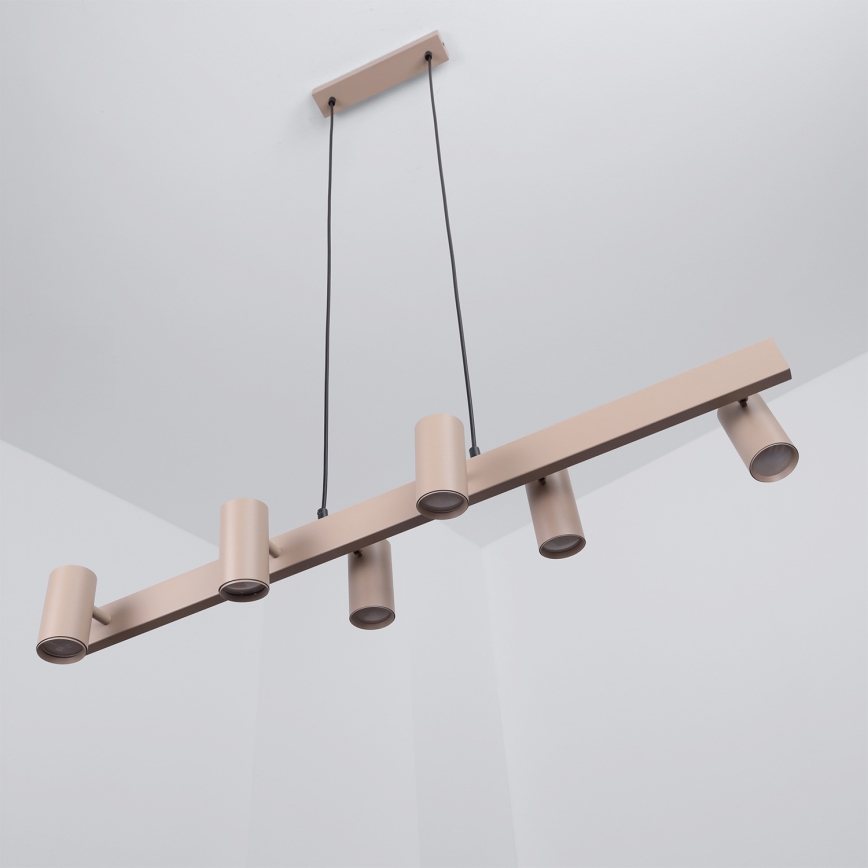 BRILAGI - Závesný luster na lankách SELE 6xGU10/30W/230V béžový