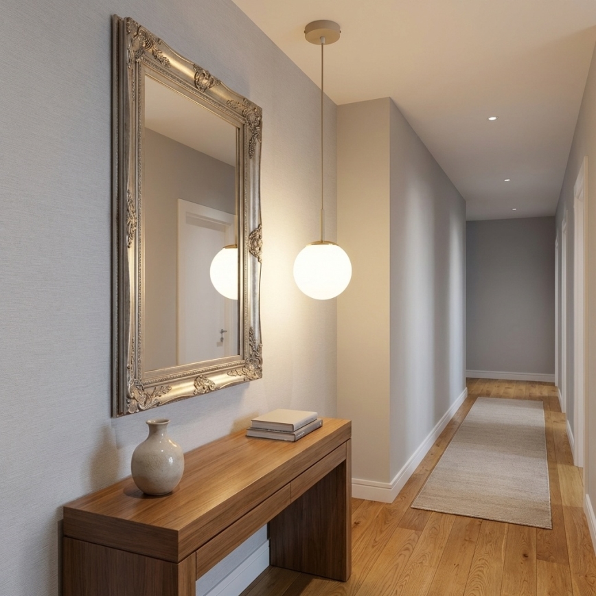 Brilagi - Závesný luster na lanku 1xE27/60W/230V béžová/zlatá