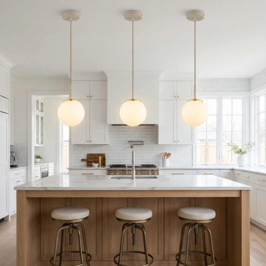 Brilagi - Závesný luster na lanku 1xE27/60W/230V béžová/zlatá