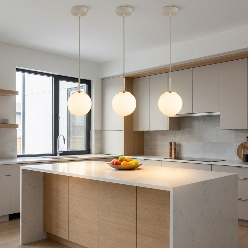 Brilagi - Závesný luster na lanku 1xE27/60W/230V béžová/zlatá