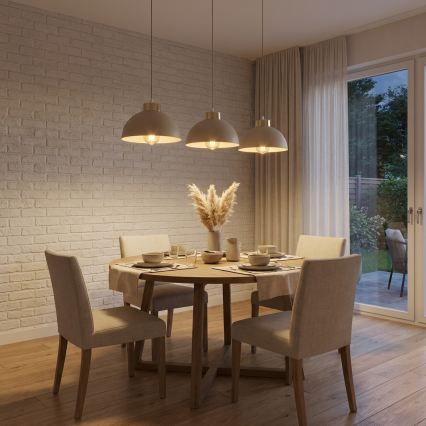 Brilagi - Závesný luster na lanku 3xE27/60W/230V béžová/zlatá