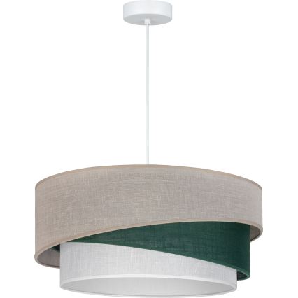 Brilagi - Závesný luster na lanku ARROW 1xE27/60W/230V pr. 45 cm béžová/zelená/biela